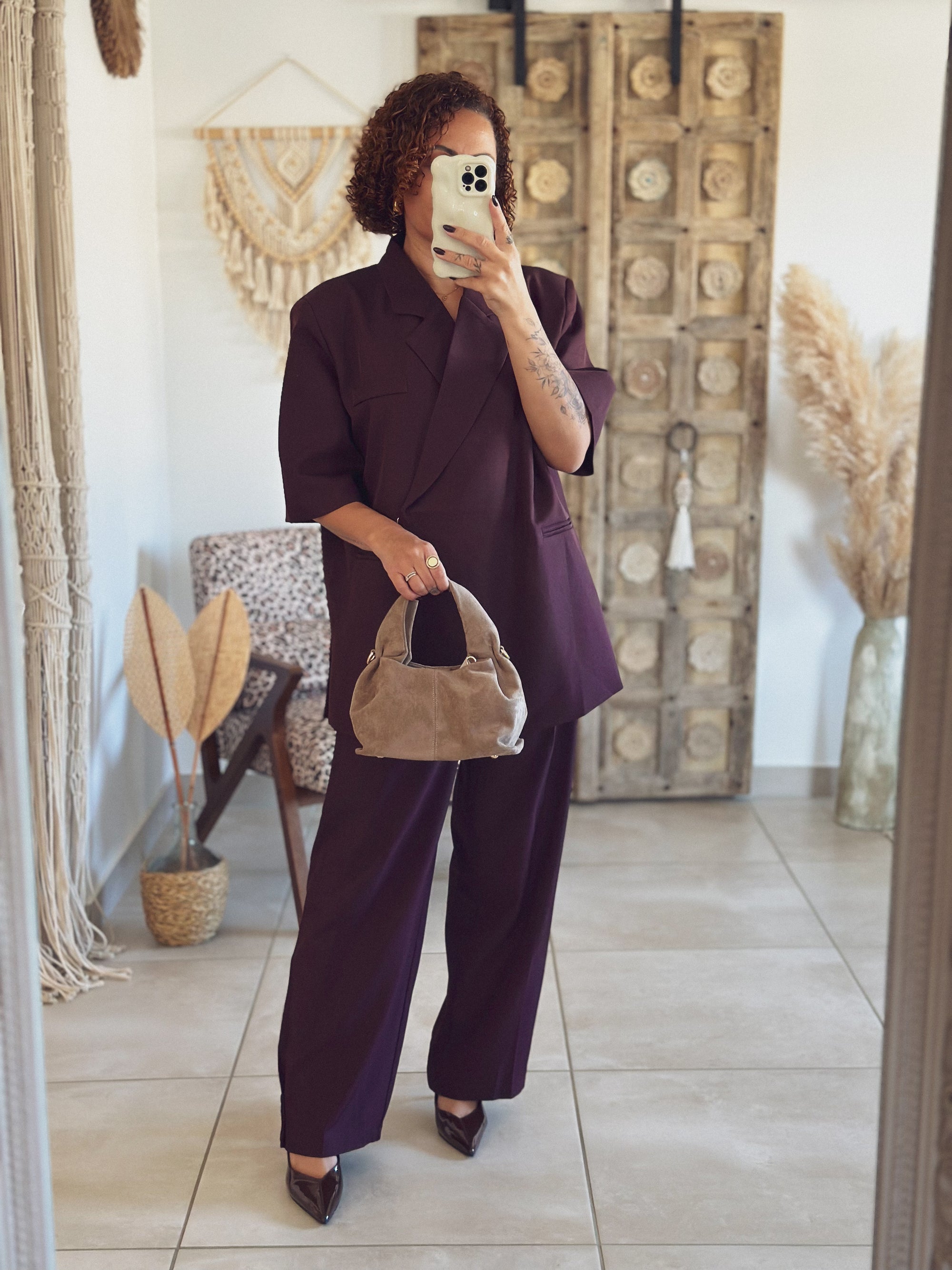 Veste Pinka – Oversize bordeaux