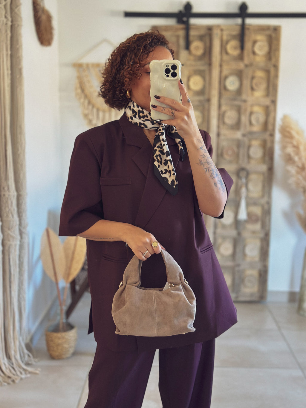 Veste Pinka – Oversize bordeaux