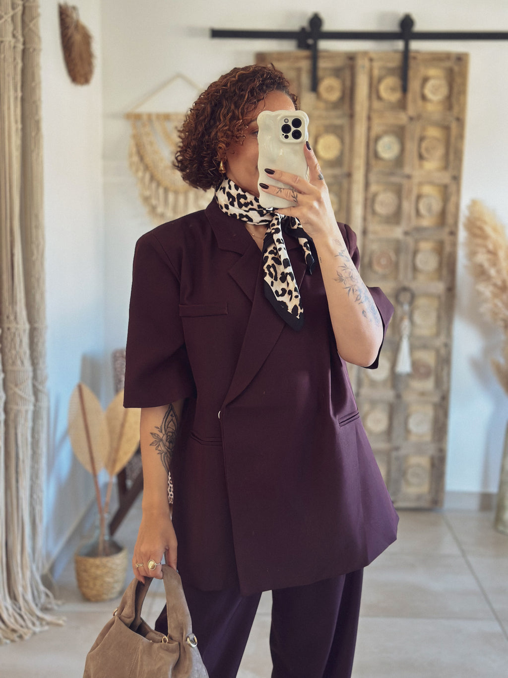 Veste Pinka – Oversize bordeaux
