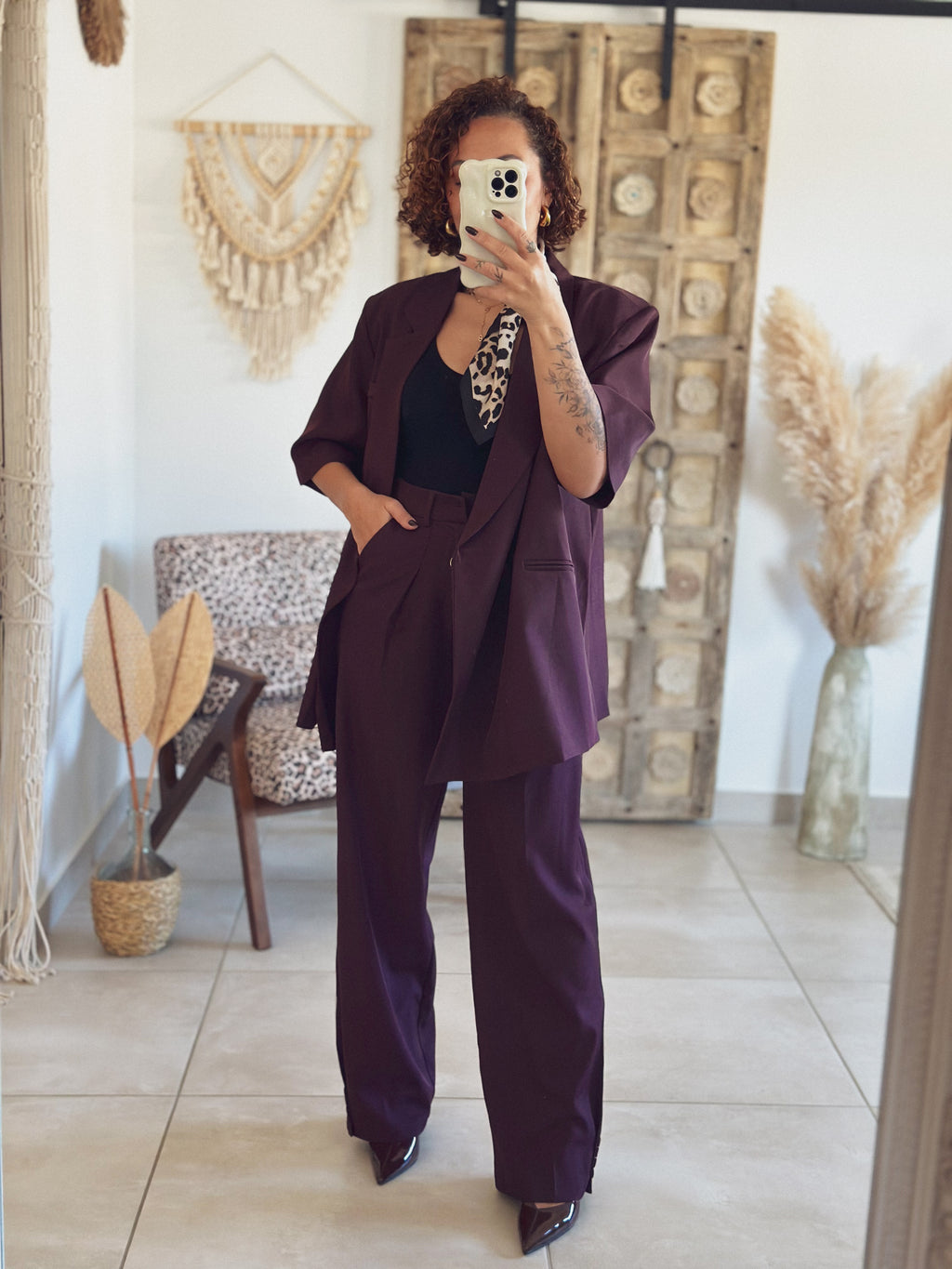 Veste Pinka – Oversize bordeaux