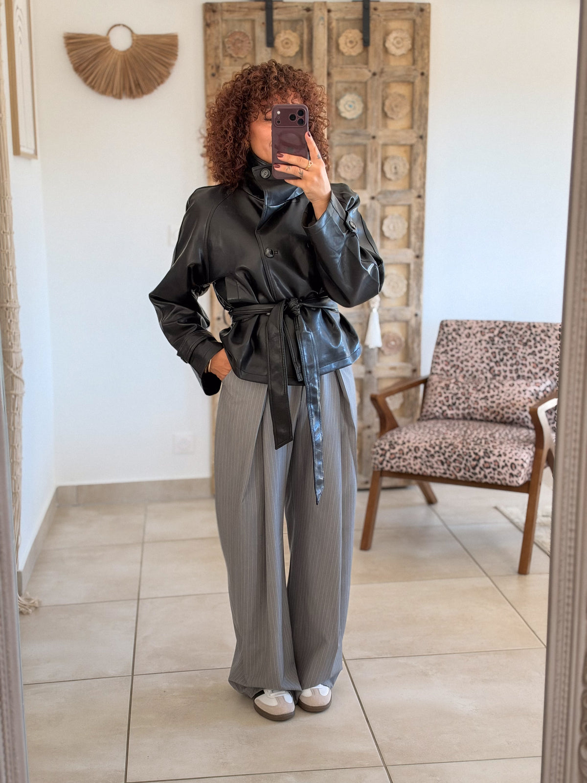 Veste Celine – Noir effet cuir