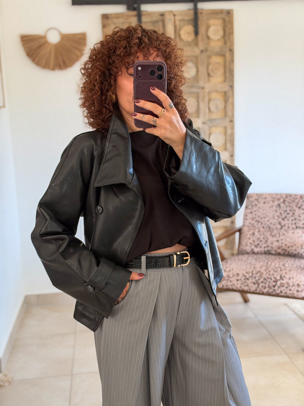 Veste Celine – Noir effet cuir