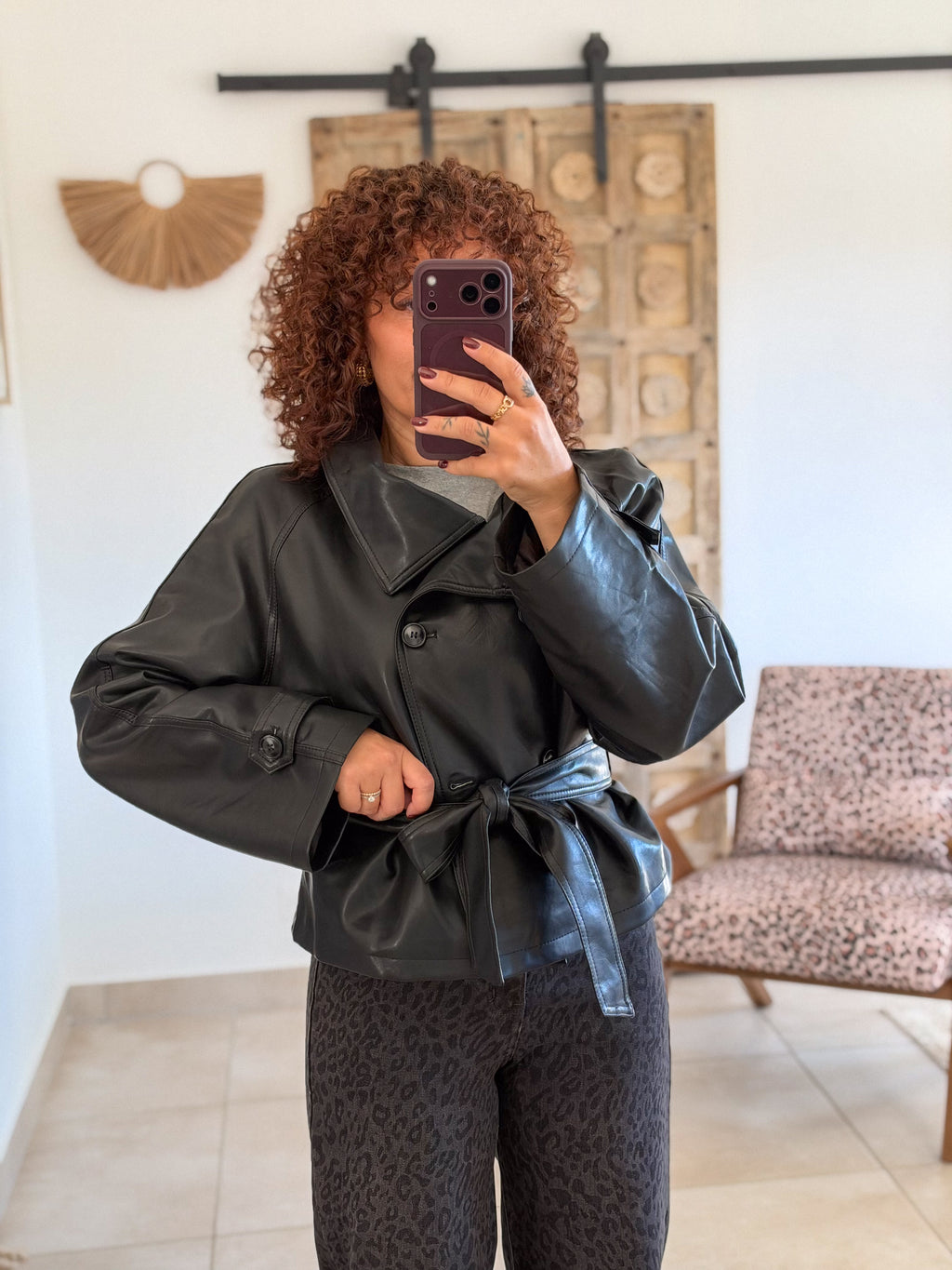 Veste Celine – Noir effet cuir