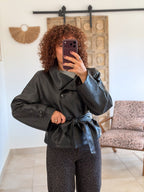 Veste Celine – Noir effet cuir