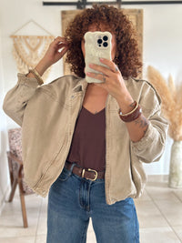 Danitza Jacket - Beige Denim