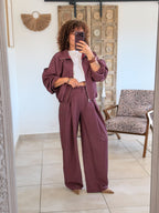 Veste Debby – Carreaux bordeaux