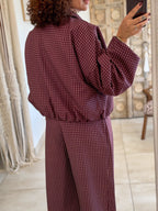 Veste Debby – Carreaux bordeaux