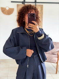 Veste Debby - Carreaux marine