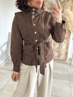Veste Ellen - Jean ceinturé marron