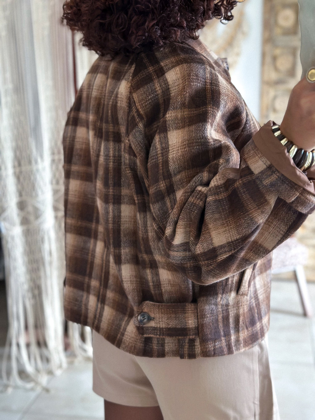 Veste Malia - Carreaux marron