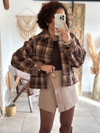 Veste Malia - Carreaux marron