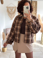 Veste Malia - Carreaux marron