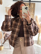 Veste Malia - Carreaux marron