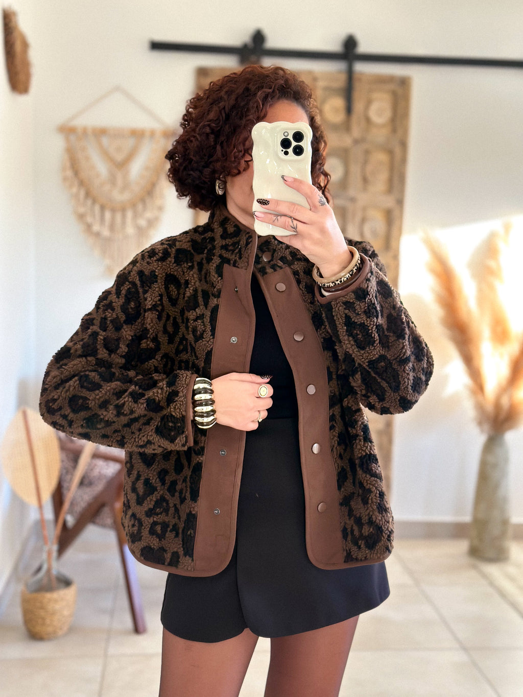 Veste Nala - Sherpa léorpard