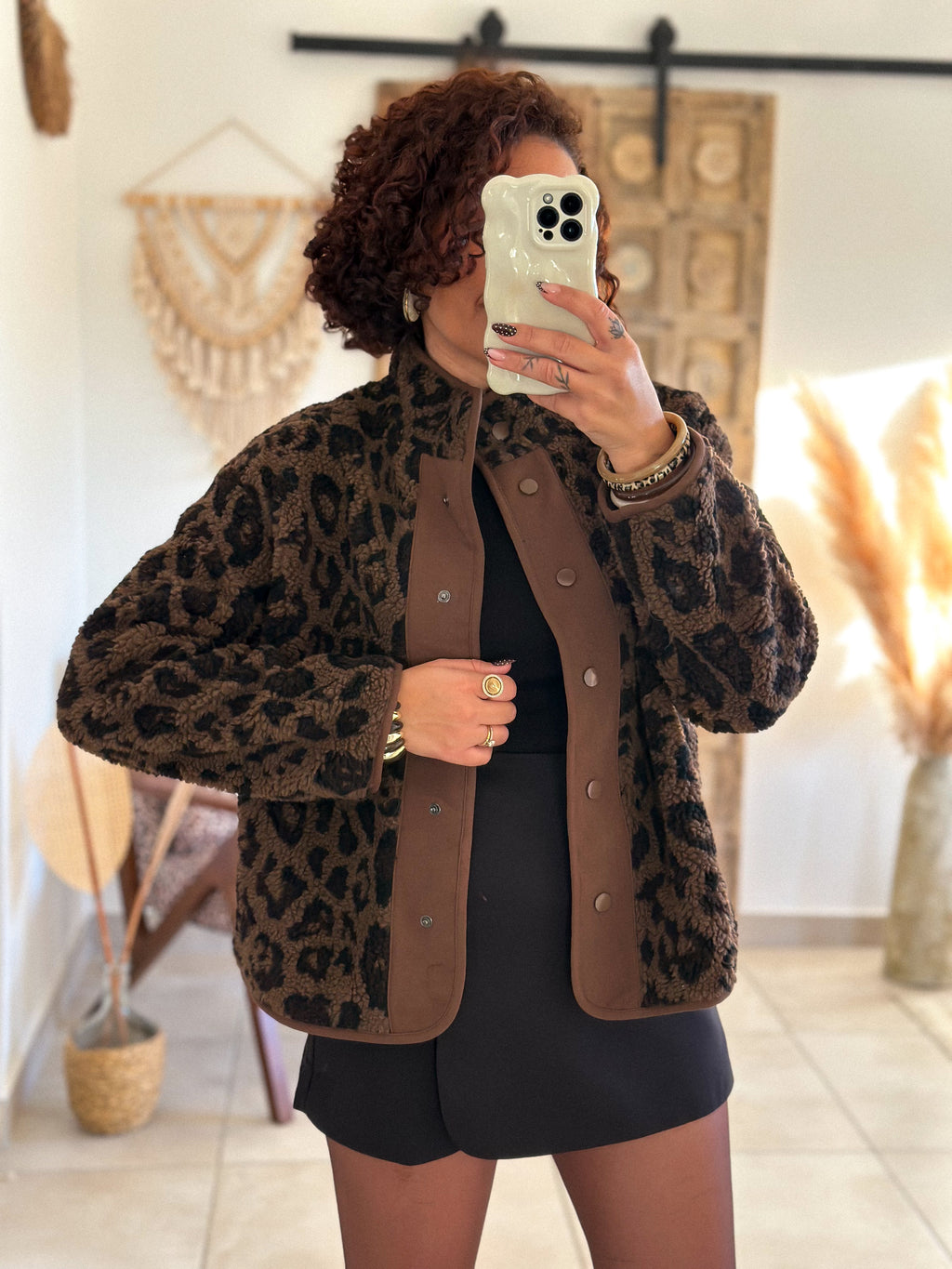 Veste Nala - Sherpa léorpard