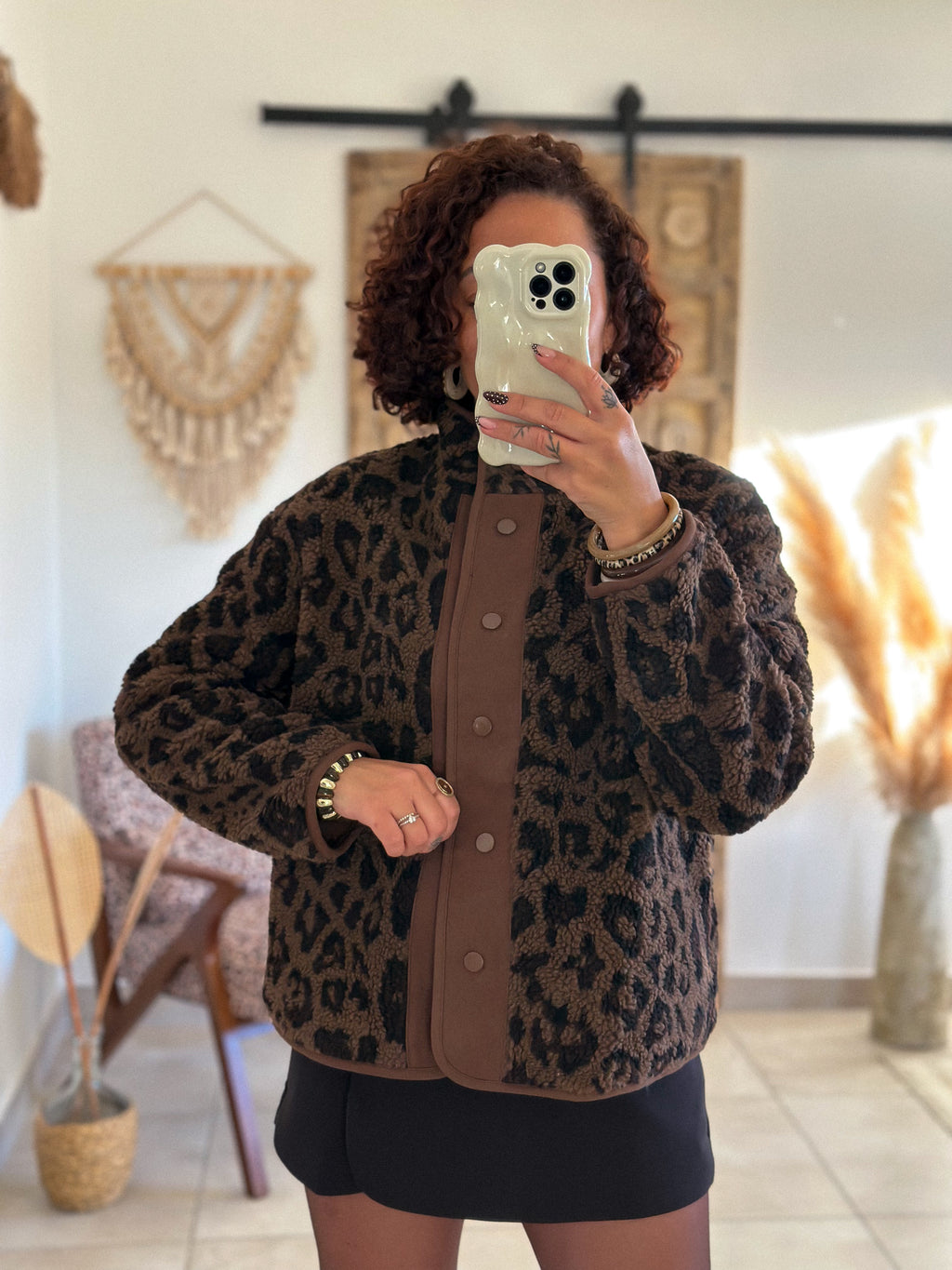 Veste Nala - Sherpa léorpard