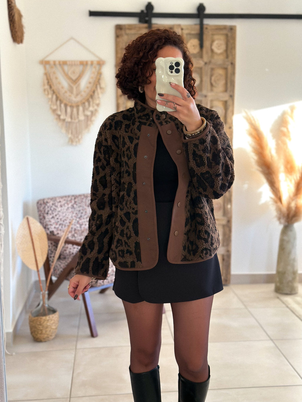 Veste Nala - Sherpa léorpard