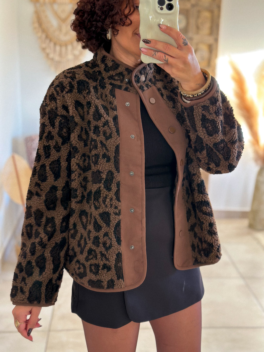 Veste Nala - Sherpa léorpard