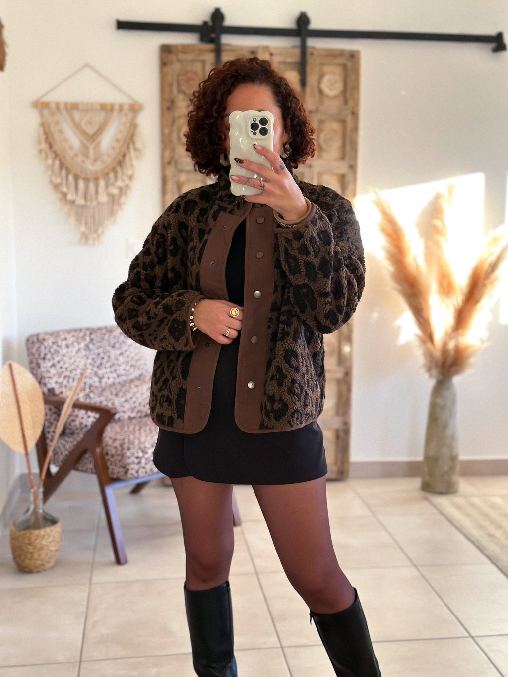 Veste Nala - Sherpa léorpard