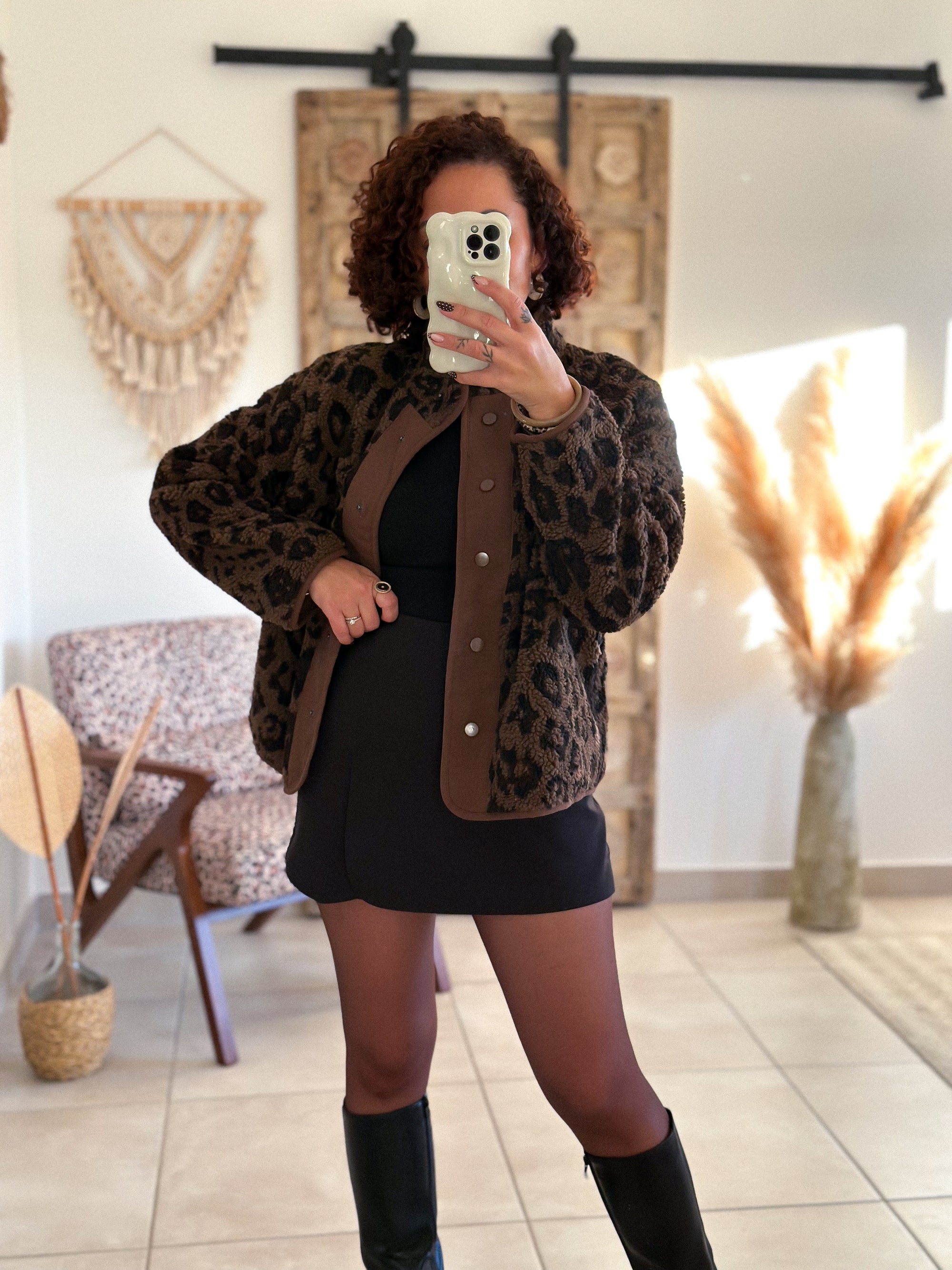 Veste Nala - Sherpa léorpard