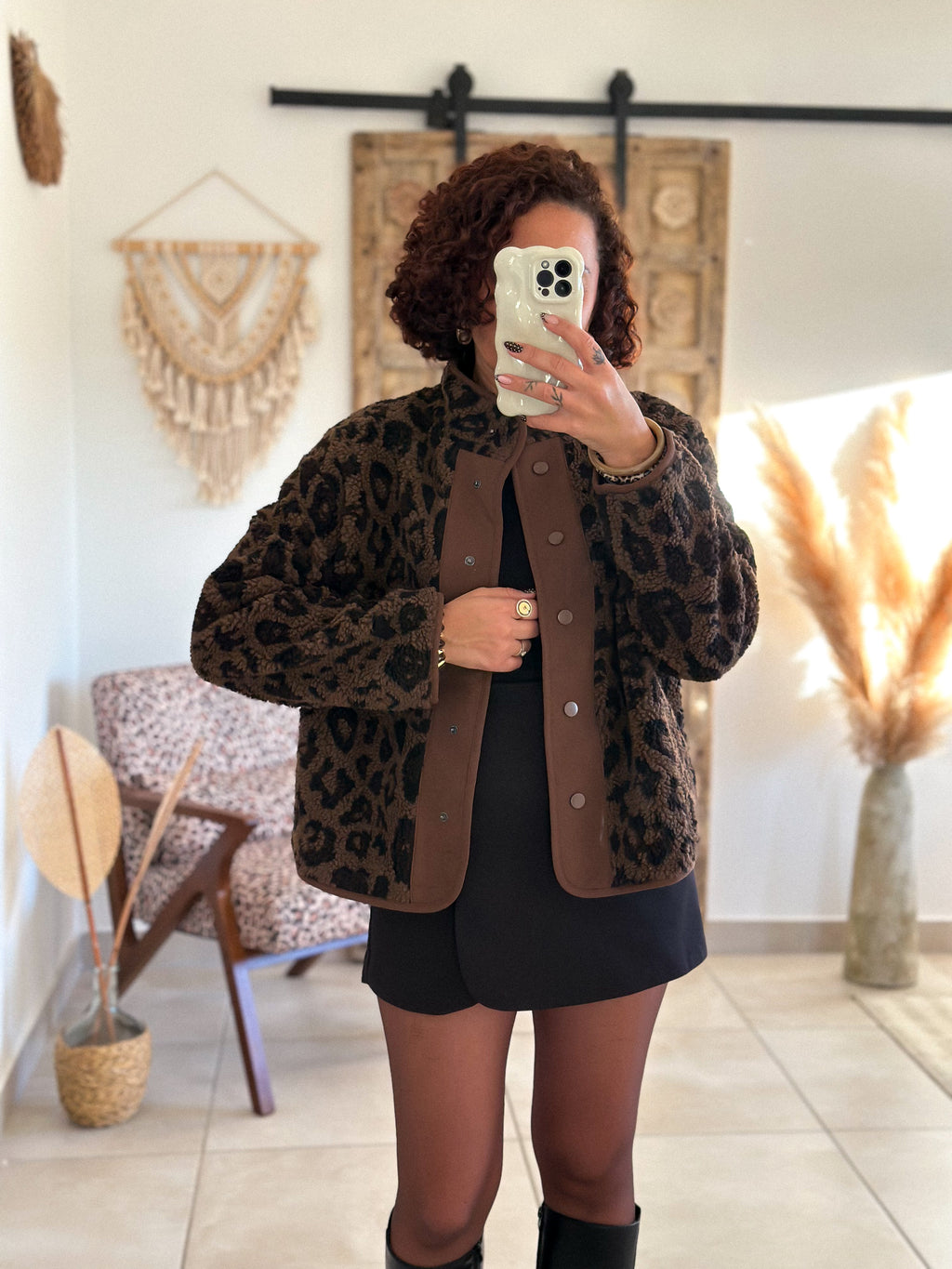 Veste Nala - Sherpa léorpard