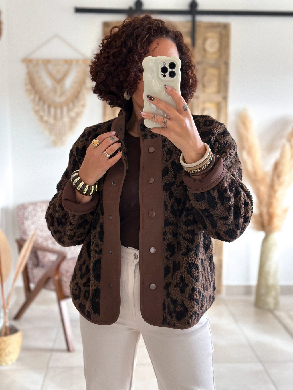 Veste Nala - Sherpa léorpard