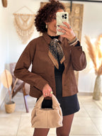 Veste Nora - Suédine camel