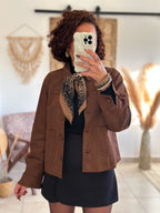 Veste Nora - Suédine camel