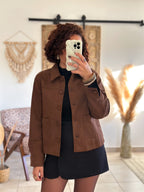 Veste Nora - Suédine camel