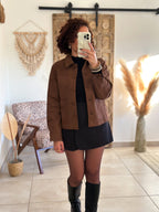 Veste Nora - Suédine camel