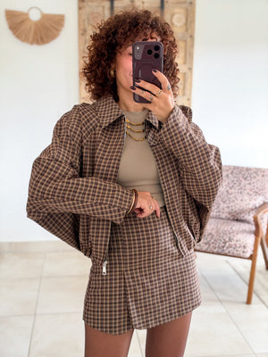 Veste Roxane - Carreaux chocolat