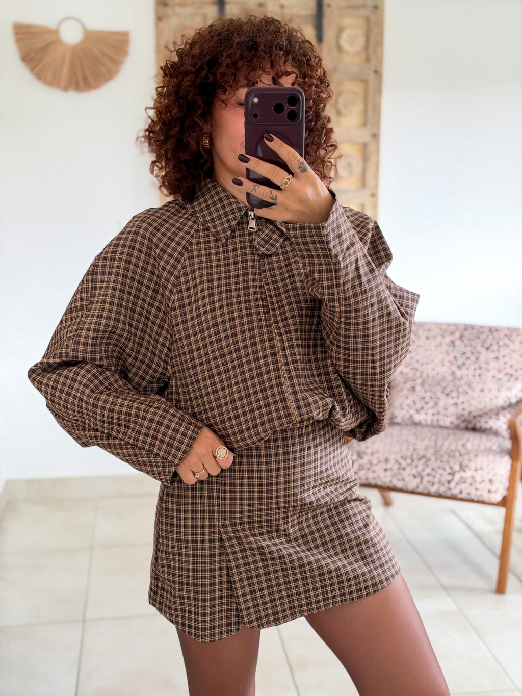 Veste Roxane - Carreaux chocolat