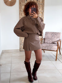 Veste Roxane - Carreaux chocolat