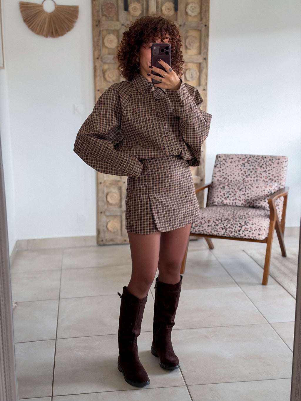 Veste Roxane - Carreaux chocolat