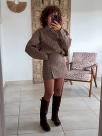 Veste Roxane - Carreaux chocolat