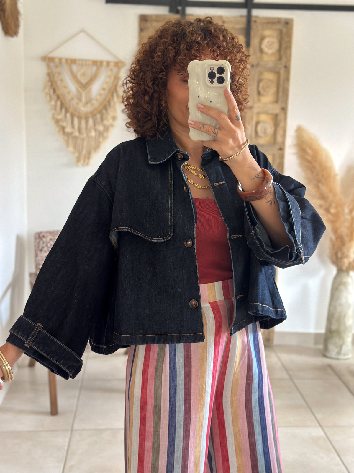 Veste Sienna - Jean bleu brut