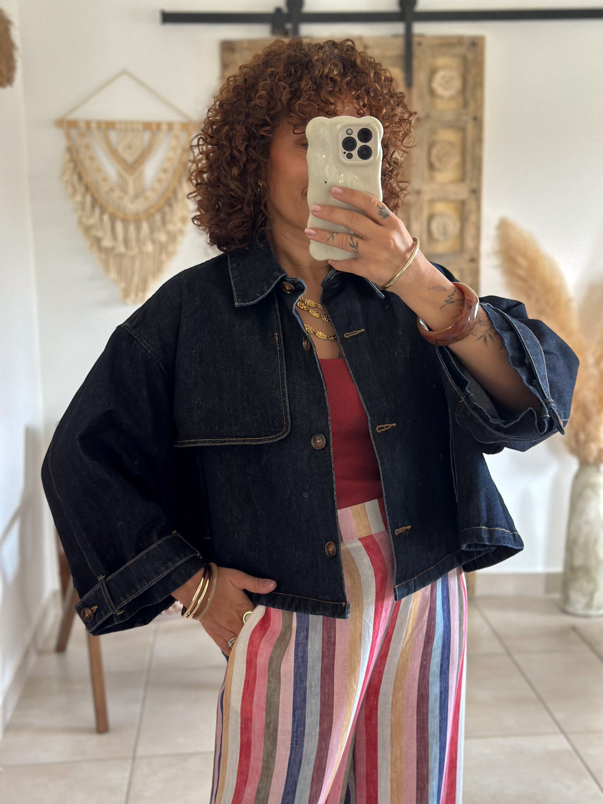 Veste Sienna - Jean bleu brut