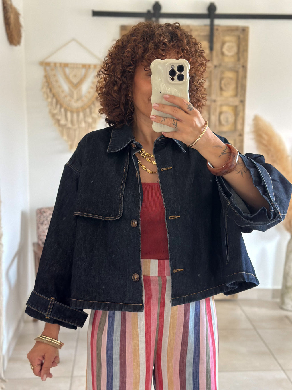 Veste Sienna - Jean bleu brut