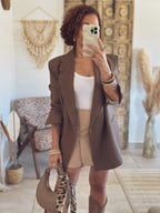 Veste Pinky – Oversize marron