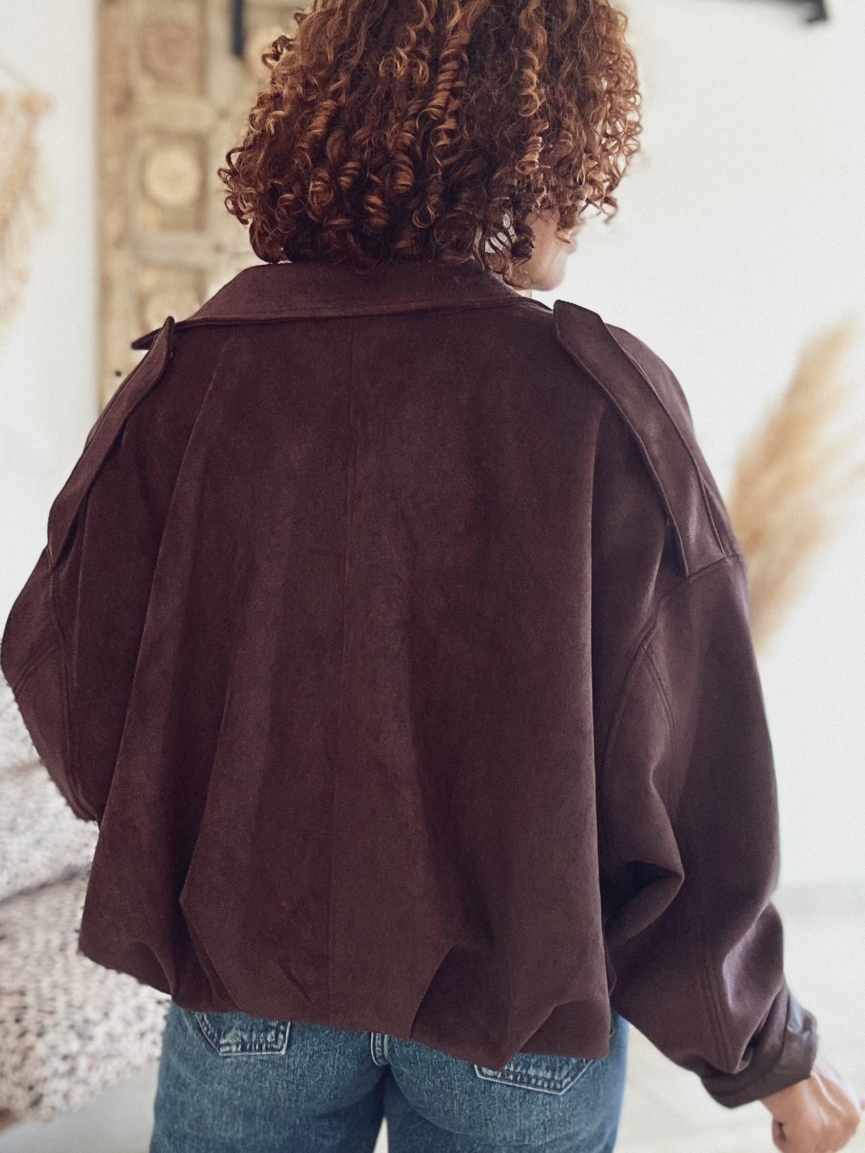 Veste Alessia – Suédine chocolat